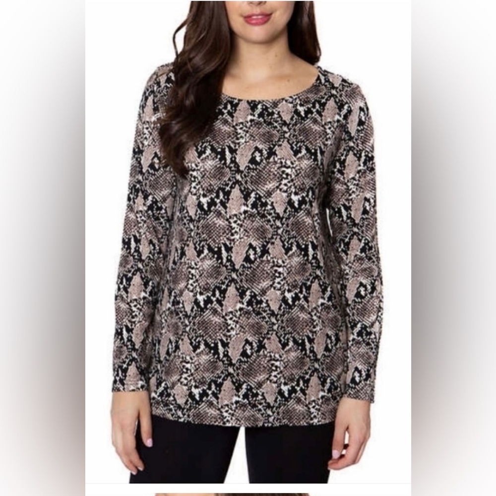 Mario Serrani Snakeskin print top